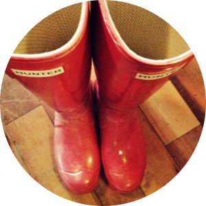 Rainy days call for bright wellies!