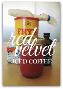 red velvet iced coffee.